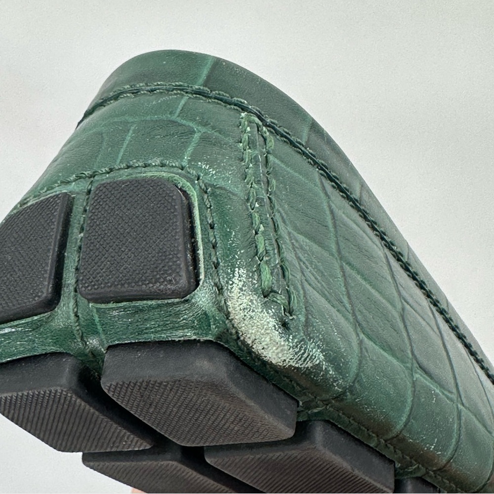 Louis Vuitton Green Leather Animal Print Drivers Size 11 USA/10 EU - Picture 16 of 16